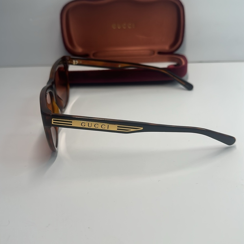 Gucci Sunglasses Men's GG0980S 002 Black/Orange Lenses - Picture 6 of 13